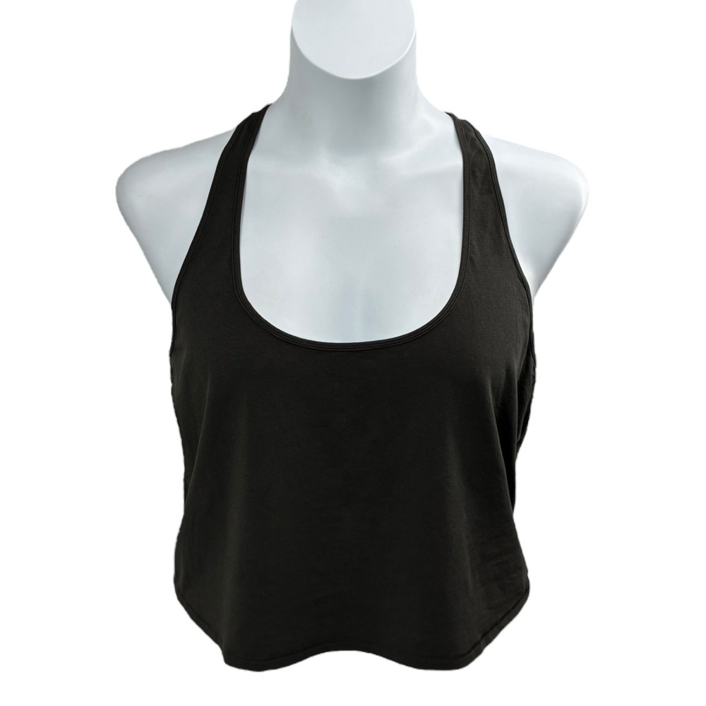 SKIMS New Vintage Cropped Racerback Tank Black NWT Womens Size 4X‎